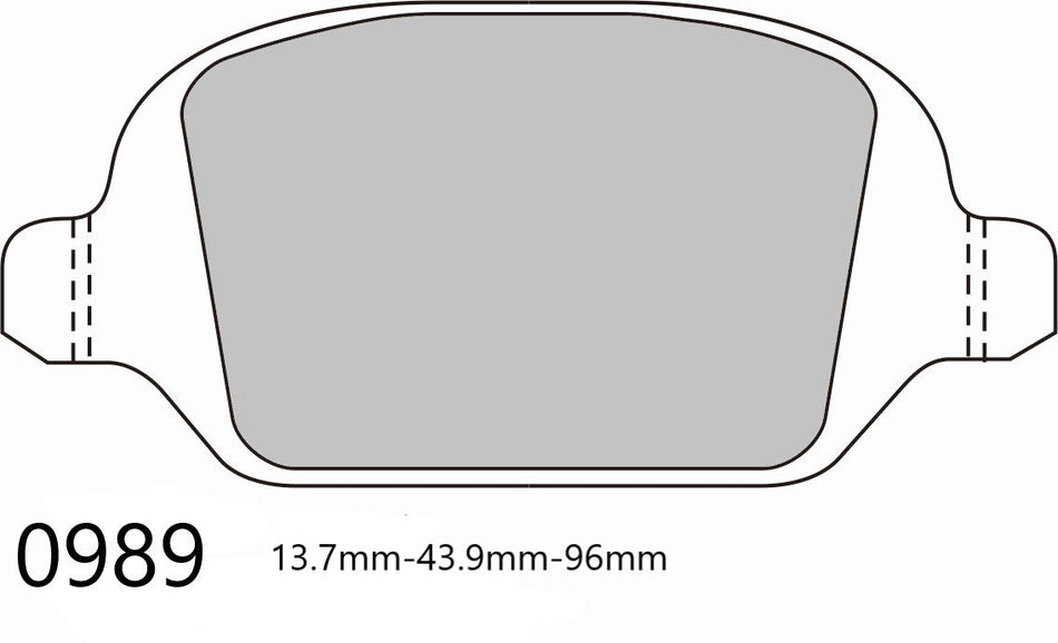 ABARTH 500 595 695  Rear Pads 0989 ProTrack