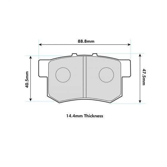 Honda Civic Ep3 Rear Performance Brake Pads 1142 ProTrack