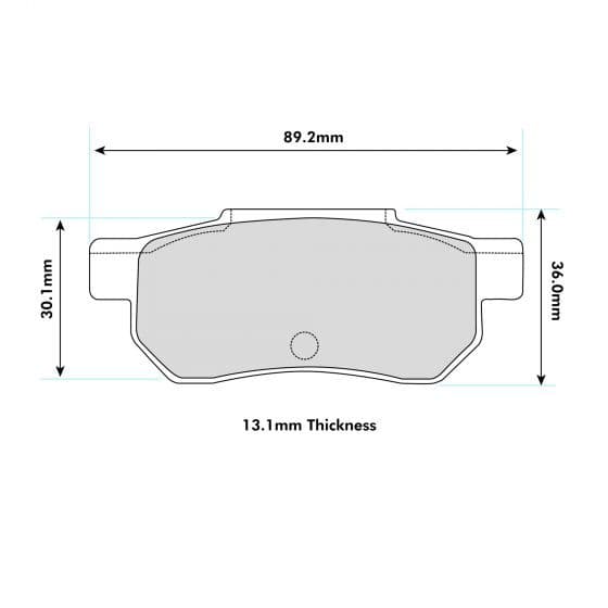 Honda Civic EK4 Rear Performance Brake Pads 1163 ProTrack