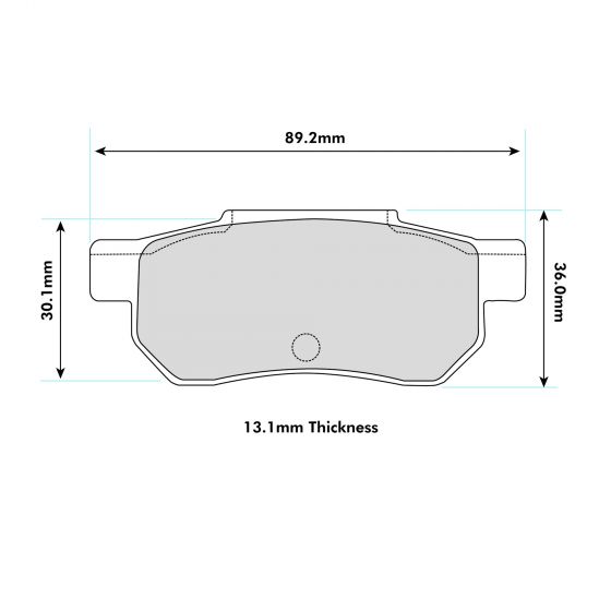 Honda Civic EG6 Rear Performance Brake Pads 1163 ProTrack