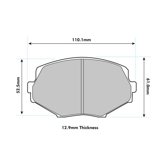 Mazda MX5 (NB) - PBS Brake Pads - 1.6 / 1.8 Non Sport Front Performance Pads 1282 ProTrack