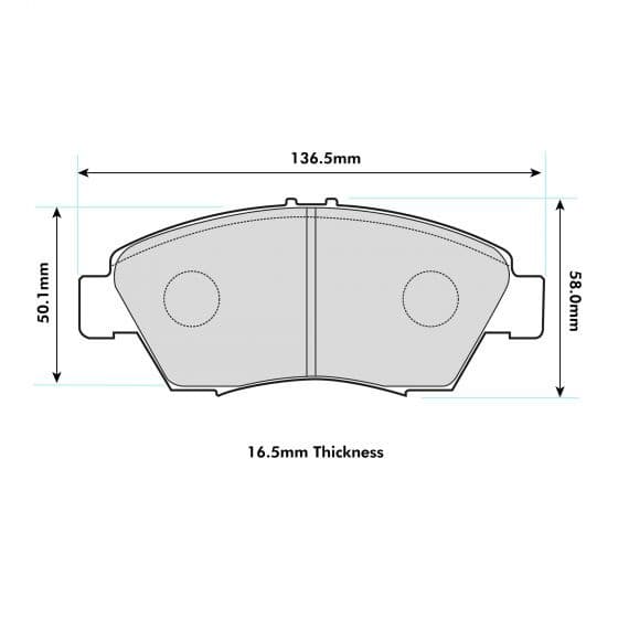 Honda Civic EK4 Front Performance Brake Pads 1286 ProTrack