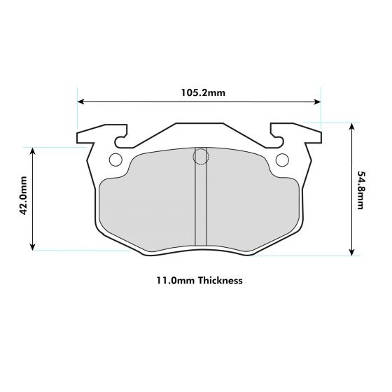 Peugeot 106 GTI Rear Performance Brake Pads 1301 ProTrack