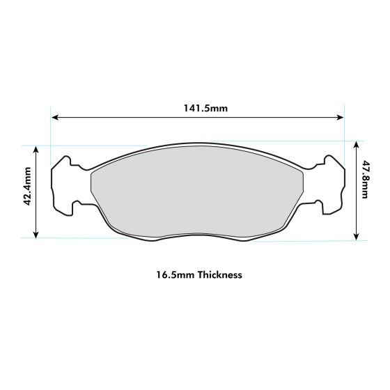 Peugeot 106 GTI Front Performance Brake Pads 1339 ProTrack