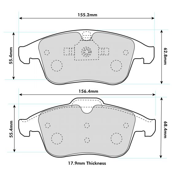 Renault Clio MK4 RS 200/220 1.6 Front Performance Brake Pads 1765 ProTrack
