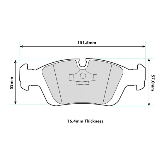 BMW E36 from 316i to 328i (not 323i 2.5) Front Pads 8001 ProTrack