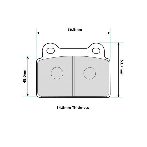 LANCER Saloon (CY/Z_A) 2.0 EVO X 10 Performance Brake Pad 8400 ProTrack