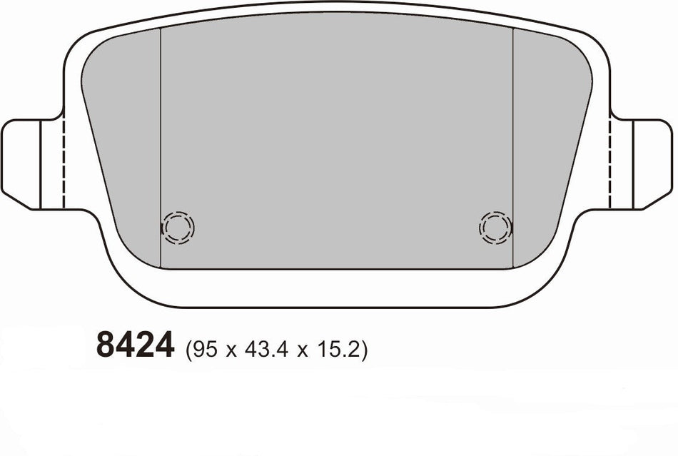 Ford focus RS MK2 PBS Rear Pads 8424 ProTrack