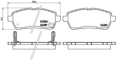 Mazda 2  Front Performance Brake Pads 8435 ProTrack