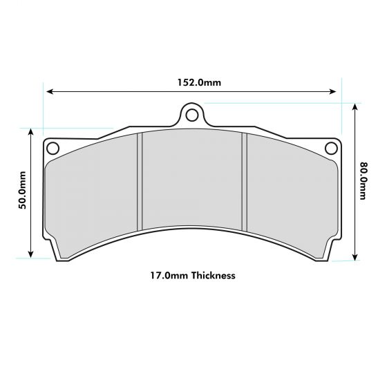 AP 6pot CALIPER CP5070D51 17mm Performance Brake Pads 8448 ProTrack