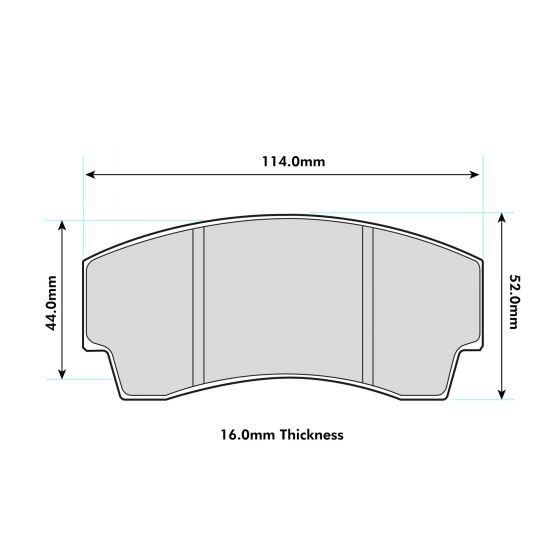 AP Caliper CP5100 (CP3345D44)  Performance Brake Pad 8495 ProTrack