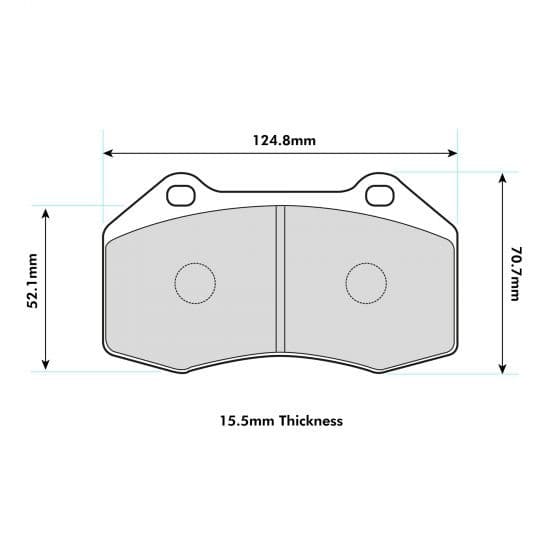 ABARTH GRANDE PUNTO Brembo Caliper Performance Brake Pads 8541 ProTrack