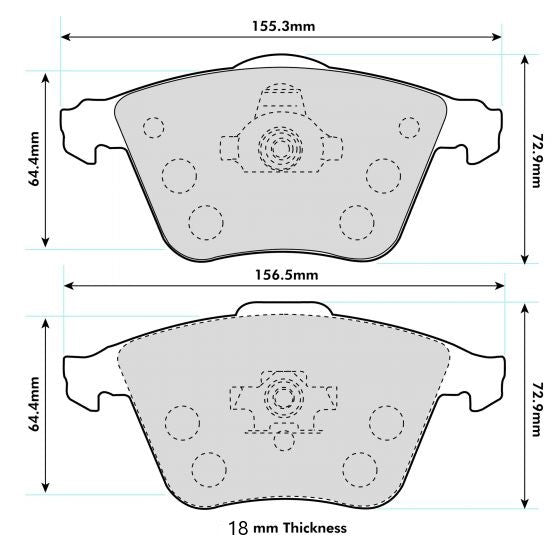 SAAB 9-3 Turbo Performance Brake Pads 8602 18mm Thick ProTrack