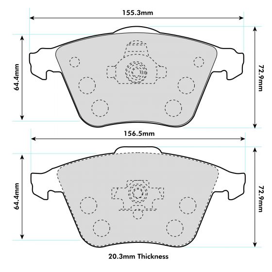 WV PASSAT 3.2 & 3.6 Front Performance Brake Pads 8602 ProTrack