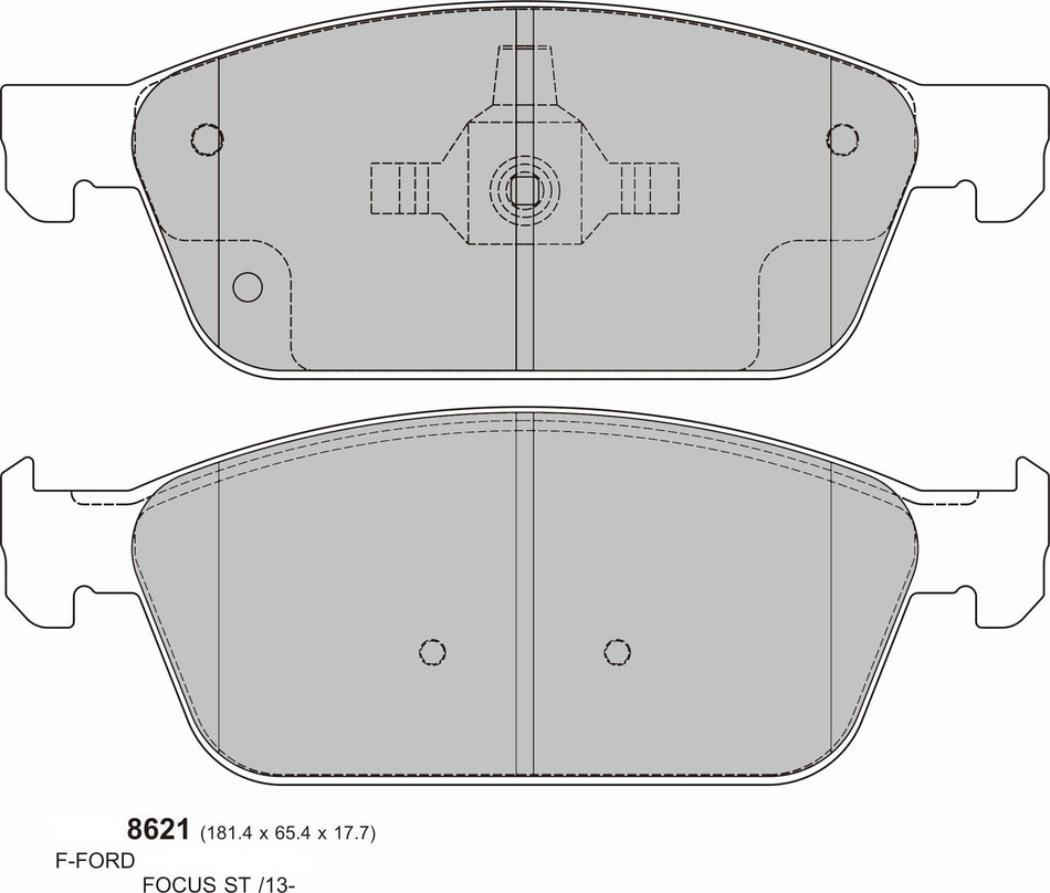 Ford Focus ST Mk3 Front Prorace Pads 8621 ProRace