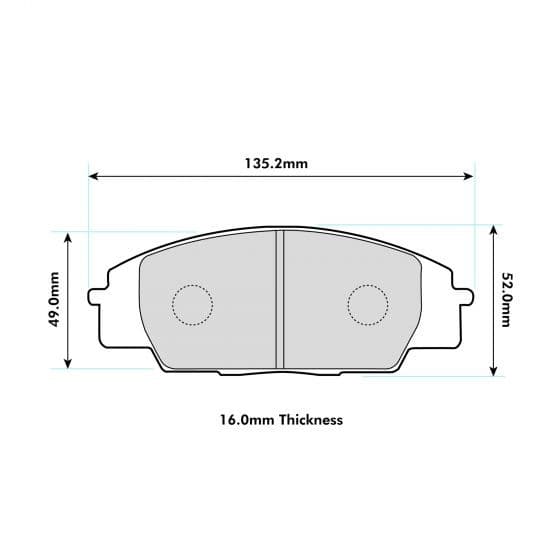 Honda Civic Ep3 Front Performance Brake Pads 0991 ProTrack