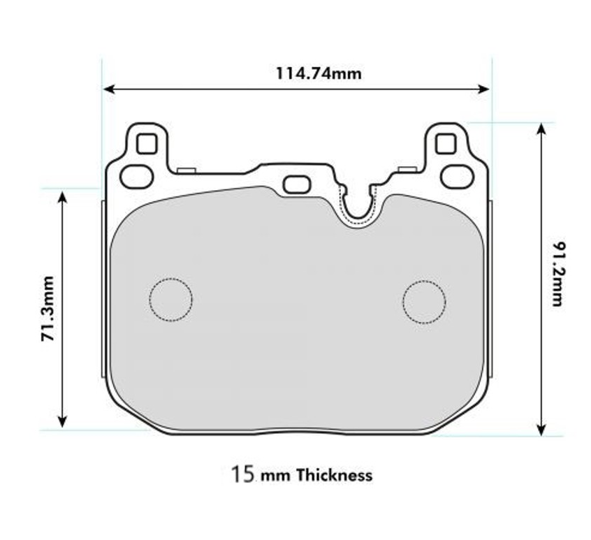 MINI Clubman (F54), JCW (F55, F56), Convertible (F57), Countryman (F60) Front Performance Brake Pads 8685 15mm thick ProTrack