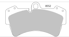 VW Touareg 2.5 / 3.0 / 3.2 Front Performance Brake Pads 8552 ProTrack