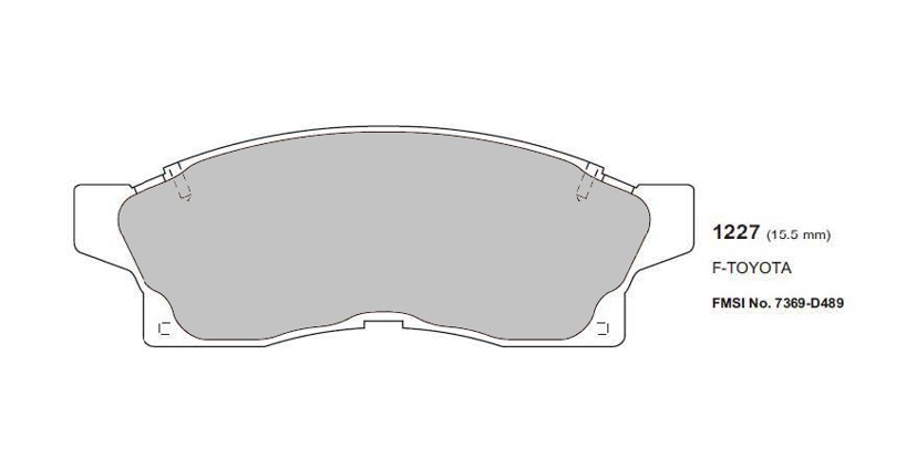 Toyota MR2 MK2 Rev. 1 Front Performance Brake Pads 1227 ProTrack
