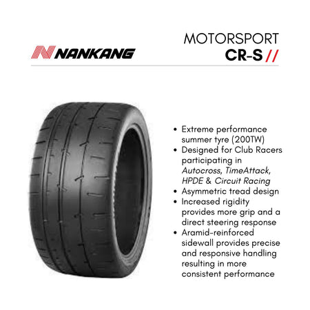 Nankang CR-S tyre product features graphic